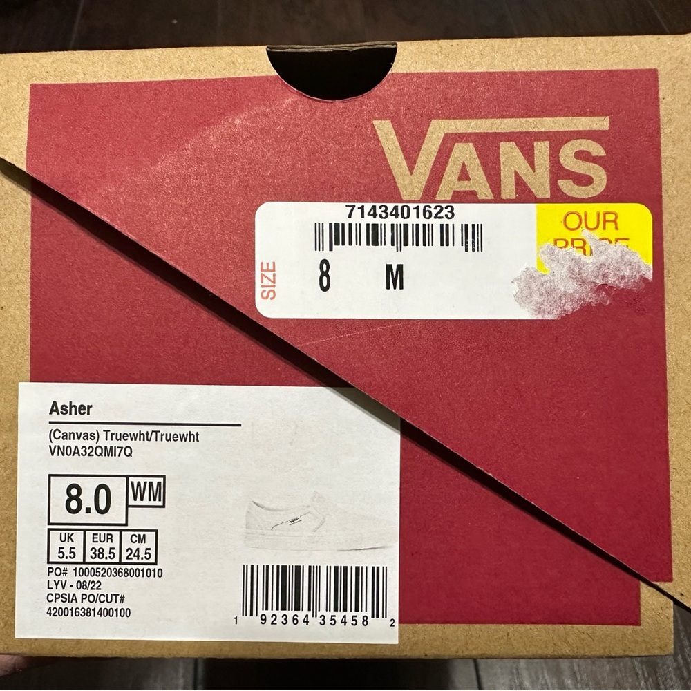 Vans Women’s True White Slip-On Sneakers Size 8 - Picture 9 of 12
